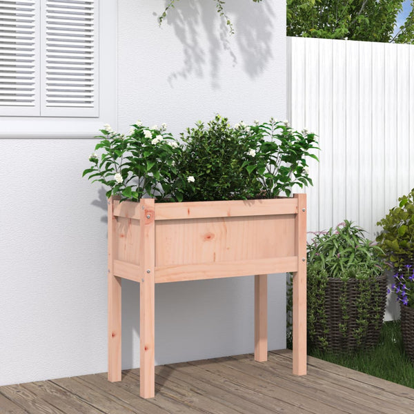 jardiniere pied rectangulaire bois massif 70 cm douglas naturel 2 | jardinna