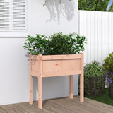 jardiniere pied rectangulaire bois massif 70 cm douglas naturel 2 | jardinna