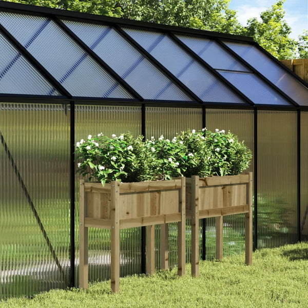 jardiniere pied rectangulaire bois massif 70 cm naturel impregne 3 | jardinna