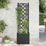 jardiniere plastique treillis arrosage automatique anthracite 43 x 43 x 142 cm 12mo | jardinna