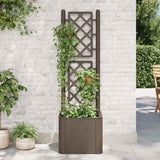 jardiniere plastique treillis arrosage automatique cafe 43 x 43 x 142 cm 80rj | jardinna