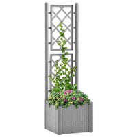 jardiniere plastique treillis arrosage automatique gris 43 x 43 x 142 cm 40kn | jardinna