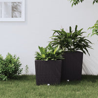 jardiniere polypropylene aspect rotin decor exterieur marron 33 | jardinna