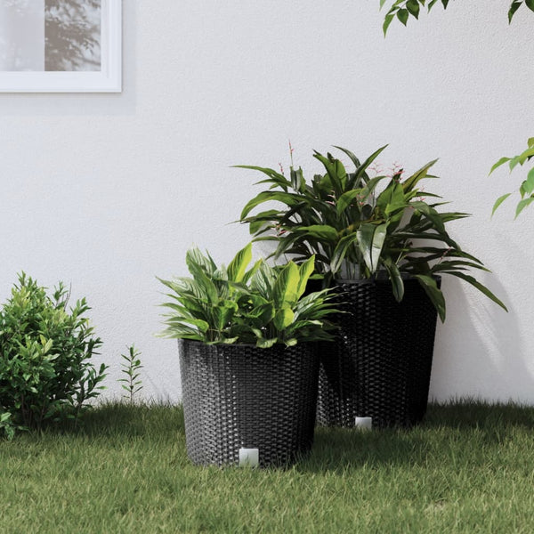 jardiniere polypropylene aspect rotin drainage anthracite 16 | jardinna