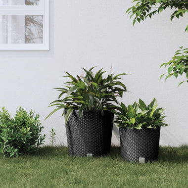 jardiniere polypropylene aspect rotin drainage anthracite 38 | jardinna