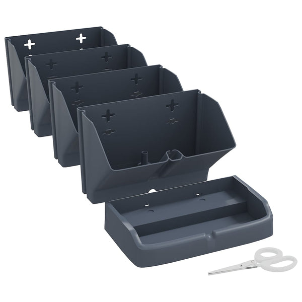 jardiniere polypropylene design vertical zigzag set 4 pcs 6 | jardinna