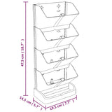 jardiniere polypropylene design vertical zigzag set 4 pcs 8 | jardinna