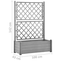 jardiniere polypropylene treillis bac a fleurs durable 8 | jardinna