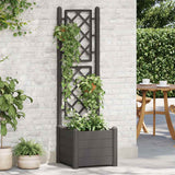 jardiniere polypropylene treillis bac a fleurs durable anthracite 43 x 43 x 142 cm 1 | jardinna