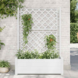 jardiniere polypropylene treillis bac a fleurs durable blanc 100 x 43 x 142 cm 1 | jardinna