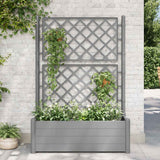 jardiniere polypropylene treillis bac a fleurs durable gris 100 x 43 x 142 cm 1 | jardinna