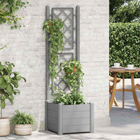 jardiniere polypropylene treillis bac a fleurs durable gris 43 x 43 x 142 cm 1 | jardinna