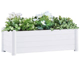 jardiniere rectangulaire 100cm plastique resistant uv anthracite blanc 100 x 43 x 35 cm 1 | jardinna