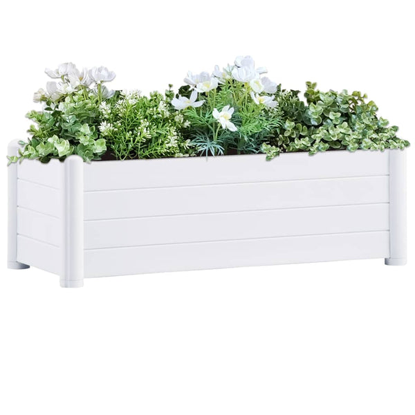 jardiniere rectangulaire 100cm plastique resistant uv anthracite blanc 100 x 43 x 35 cm 1 | jardinna