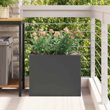 jardiniere rectangulaire 50cm acier lamine noir 4 | jardinna