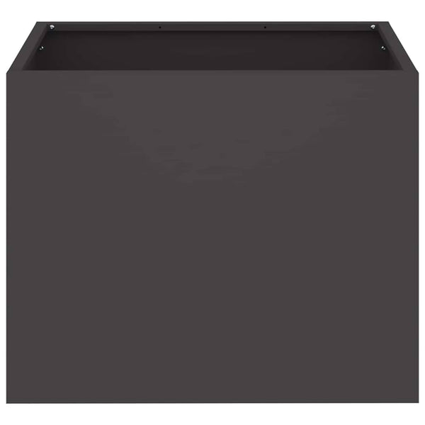 jardiniere rectangulaire 50cm acier lamine noir 5 | jardinna