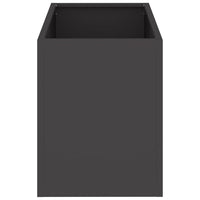 jardiniere rectangulaire 50cm acier lamine noir 6 | jardinna