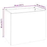 jardiniere rectangulaire 50cm acier lamine noir 9 | jardinna
