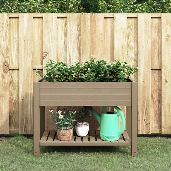 jardiniere rectangulaire arrosage auto drainage pp 110 cm coloris marron clair 1 | jardinna