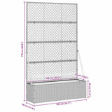 jardiniere rectangulaire effet rotin drainage metal tailles coloris 10 | jardinna