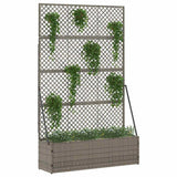 jardiniere rectangulaire effet rotin drainage metal tailles coloris 3 | jardinna