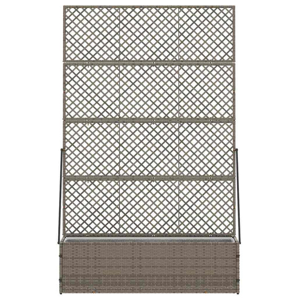 jardiniere rectangulaire effet rotin drainage metal tailles coloris 5 | jardinna