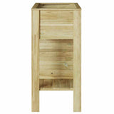 jardiniere rectangulaire pied pin massif 85cm marron 6 | jardinna