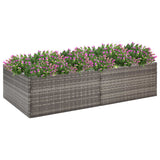 jardiniere rectangulaire resine tressee format xxl gris 157 x 80 x 40 cm 1 | jardinna