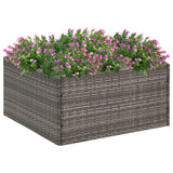 jardiniere rectangulaire resine tressee format xxl gris 80 x 80 x 40 cm 1 | jardinna