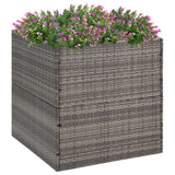 jardiniere rectangulaire resine tressee format xxl gris 80 x 80 x 80 cm 1 | jardinna