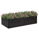jardiniere rectangulaire resine tressee format xxl noir 157 x 80 x 40 cm 1 | jardinna