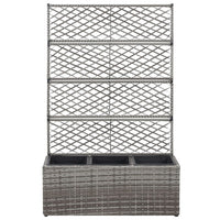 jardiniere rectangulaire resine tressee treillis drainage tailles coloris 2 | jardinna