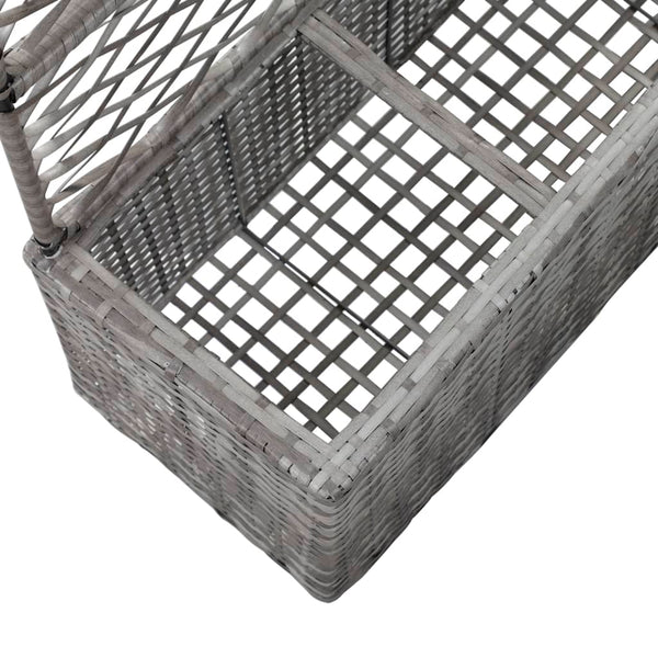 jardiniere rectangulaire resine tressee treillis drainage tailles coloris 6 | jardinna