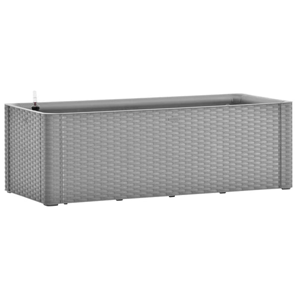 jardiniere rectangulaire rotin pp auto arrosage tailles coloris 2 | jardinna