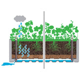 jardiniere rectangulaire rotin pp auto arrosage tailles coloris 6 | jardinna