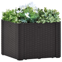 jardiniere rectangulaire rotin pp auto arrosage tailles coloris anthracite 43 x 43 x 33 cm 1 | jardinna