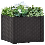 jardiniere rectangulaire rotin pp auto arrosage tailles coloris anthracite 43 x 43 x 33 cm 1 | jardinna