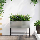 jardiniere rectangulaire surelevee acier design durable acier galvanise 60 x 26 x 45 cm 1 | jardinna