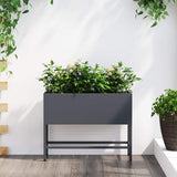 jardiniere rectangulaire surelevee acier design durable anthracite 60 x 26 x 45 cm 1 | jardinna