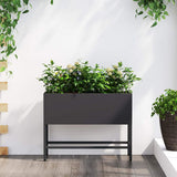 jardiniere rectangulaire surelevee acier design durable noir 60 x 26 x 45 cm 1 | jardinna