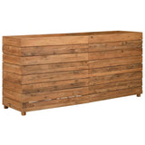 jardiniere rectangulaire surelevee teck tailles couleur naturelle 10 | jardinna