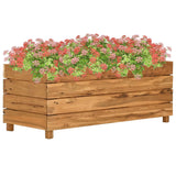 jardiniere rectangulaire surelevee teck tailles couleur naturelle 100 x 40 x 38 cm 1 | jardinna