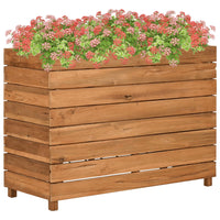 jardiniere rectangulaire surelevee teck tailles couleur naturelle 100 x 40 x 72 cm 1 | jardinna
