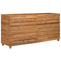 jardiniere rectangulaire surelevee teck tailles couleur naturelle 12 | jardinna