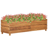 jardiniere rectangulaire surelevee teck tailles couleur naturelle 150 x 40 x 38 cm 1 | jardinna
