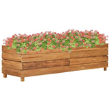 jardiniere rectangulaire surelevee teck tailles couleur naturelle 150 x 40 x 38 cm 1 | jardinna