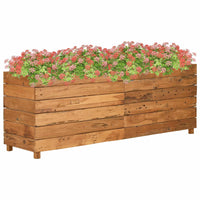 jardiniere rectangulaire surelevee teck tailles couleur naturelle 150 x 40 x 55 cm 1 | jardinna