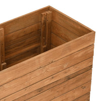 jardiniere rectangulaire surelevee teck tailles couleur naturelle 5 | jardinna