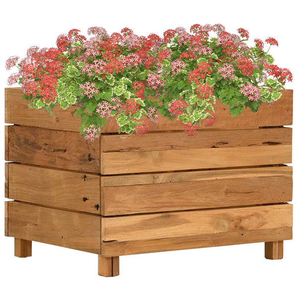 jardiniere rectangulaire surelevee teck tailles couleur naturelle 50 x 40 x 38 cm 1 | jardinna