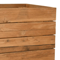 jardiniere rectangulaire surelevee teck tailles couleur naturelle 6 | jardinna